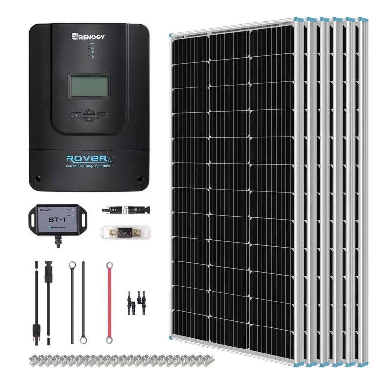 600W 12V/24V Monocrystalline Solar Premium Kit w/Rover 60A Charger Controller - Image 7