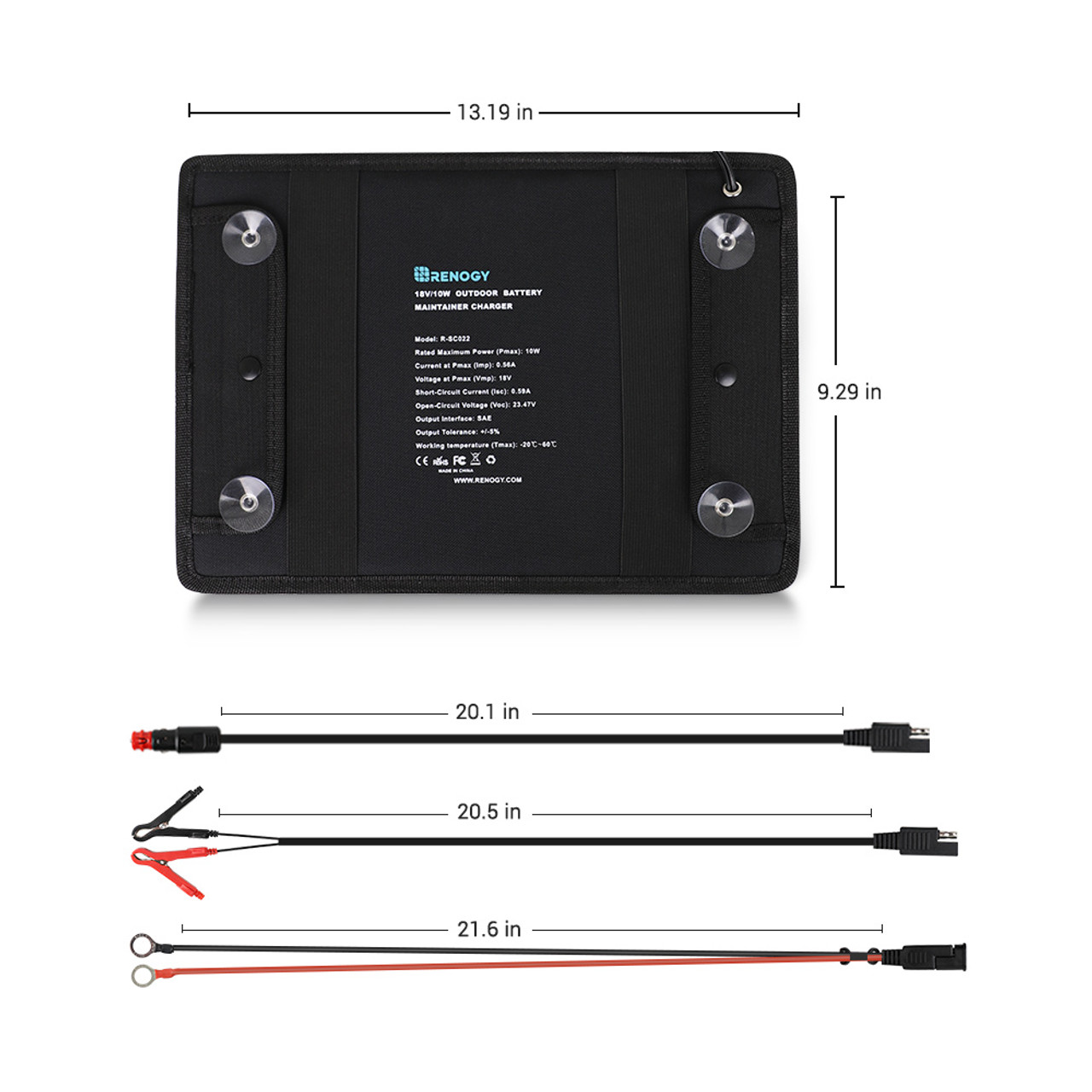 10W Solar Battery Trickle Charger Maintainer - Image 4