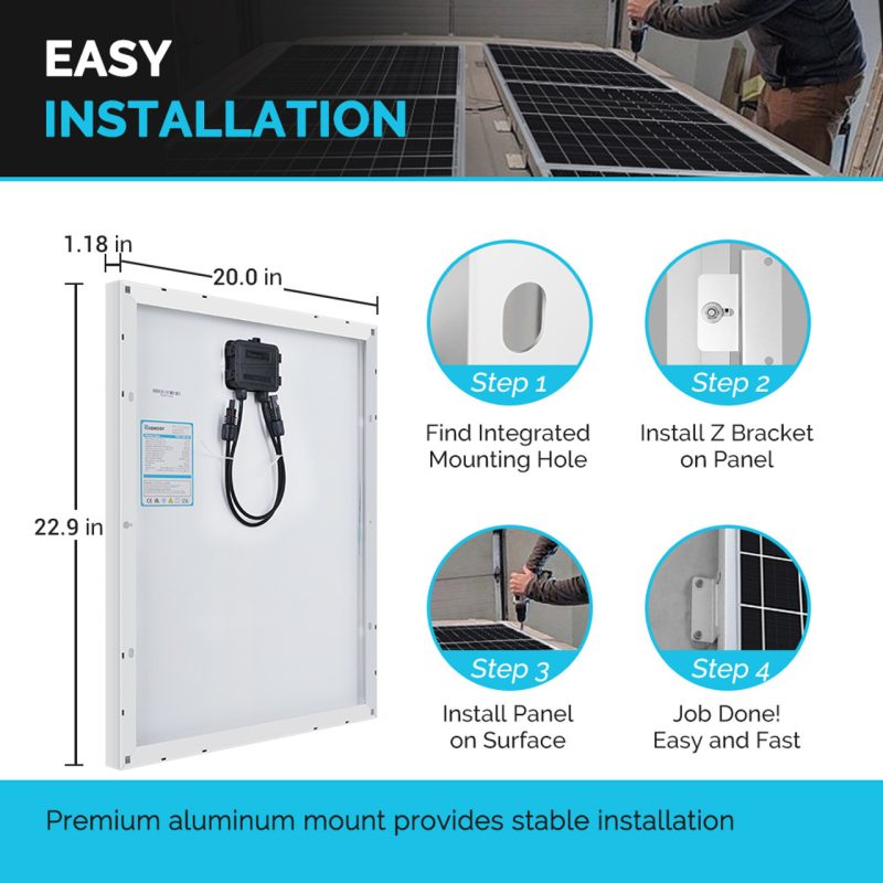 50 Watt 12V Monocrystalline Starter Kit - Image 4