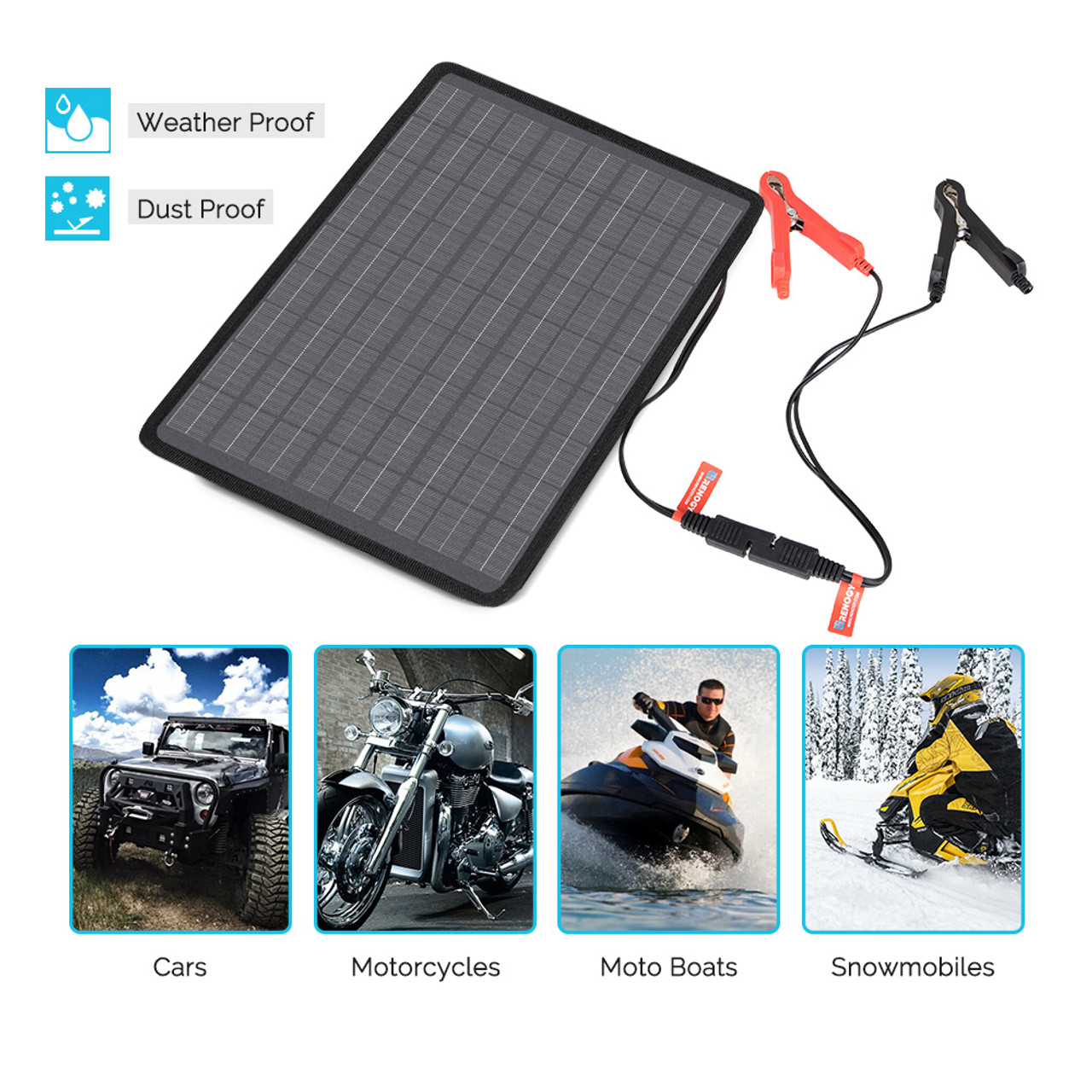 10W Solar Battery Trickle Charger Maintainer - Image 6