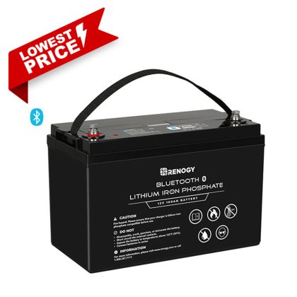 12V 100Ah Lithium Iron Phosphate Battery w/ Bluetooth