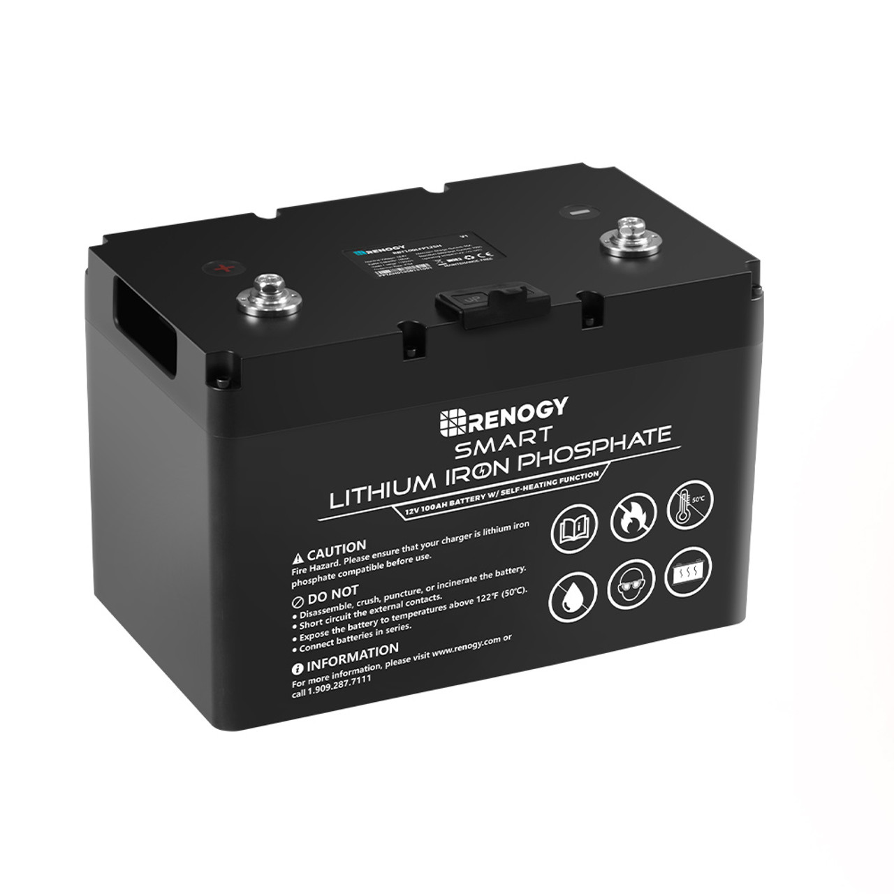 12V 100Ah Smart Lithium Iron Phosphate Battery w/Self-Heating Function - Image 9