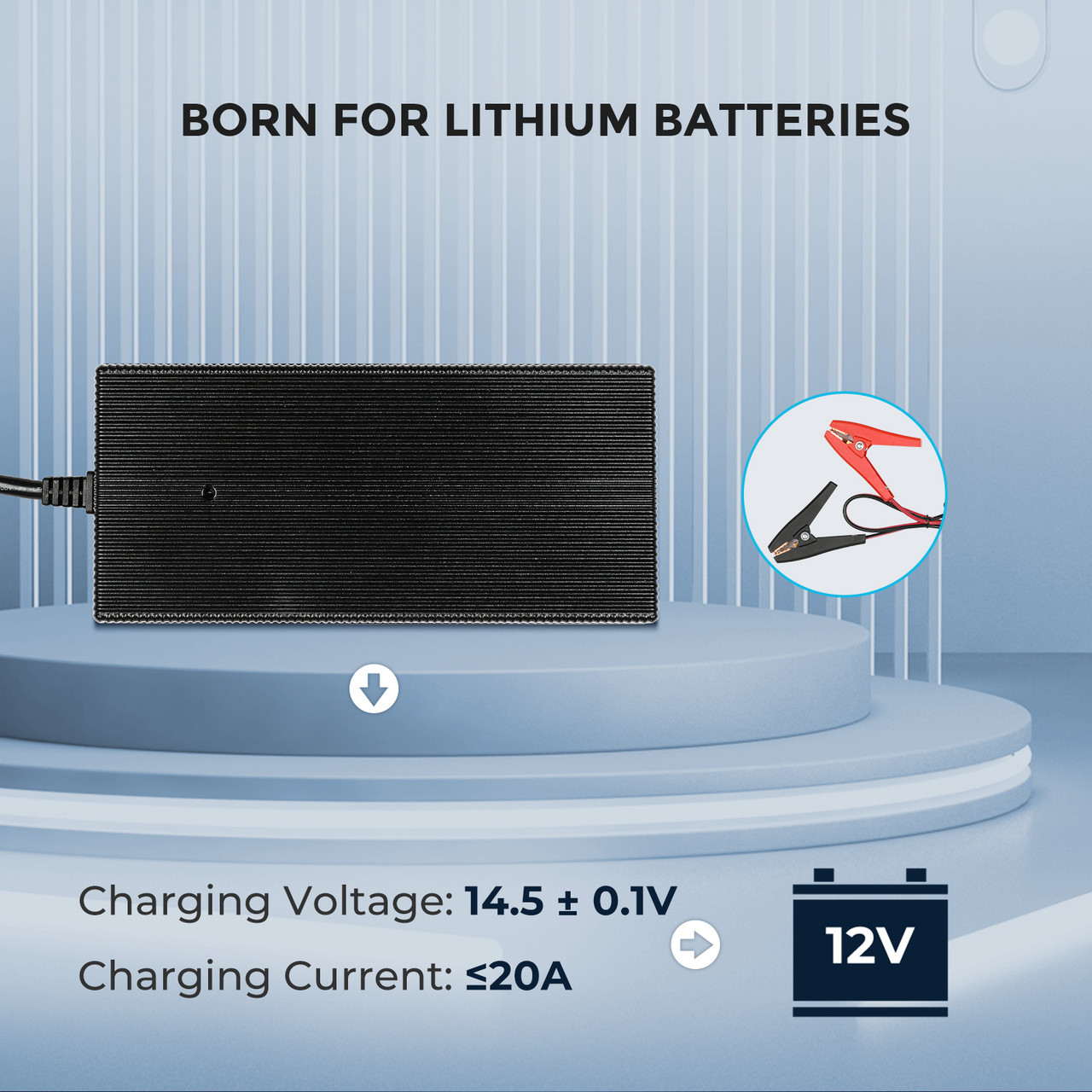 12V 20A AC-to-DC LFP Portable Battery Charger - Image 9